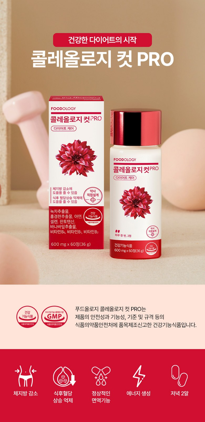 Foodology Coleology Cut PRO, 600 mg × 60 capsules.